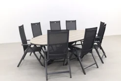 Hartman Napoli Xerix / GI Edison 280x140 cm. tafel - ovale verstelbare tuinset