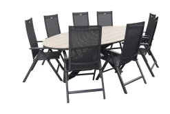 Hartman Napoli Xerix / GI Edison 280x140 cm. tafel - ovale verstelbare tuinset