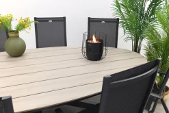 Hartman Napoli Xerix / GI Edison 280x140 cm. tafel - ovale verstelbare tuinset