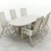 Hartman Roma/Denia 6-persoons organische verstelbare tuinset 240x105 cm.