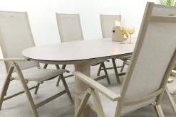 Hartman Roma/Denia 6-persoons organische verstelbare tuinset 240x105 cm.