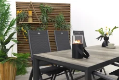 Hartman Roma/Kings 6-persoons verstelbare tuinset 220x100 cm. - Antraciet