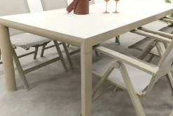 Hartman Roma/Kings verstelbare tuinset voor 6 personen 220x100 cm. - Latte