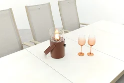 Hartman Roma/Kings verstelbare tuinset voor 6 personen 220x100 cm. - Latte