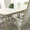 Hartman Roma/Kyra verstelbare tuinset voor 4 personen 180x90 cm. - Latte