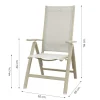 Hartman Roma/Ventaro ovale verstelbare tuinset voor 6 personen 240x115 cm. - Latte