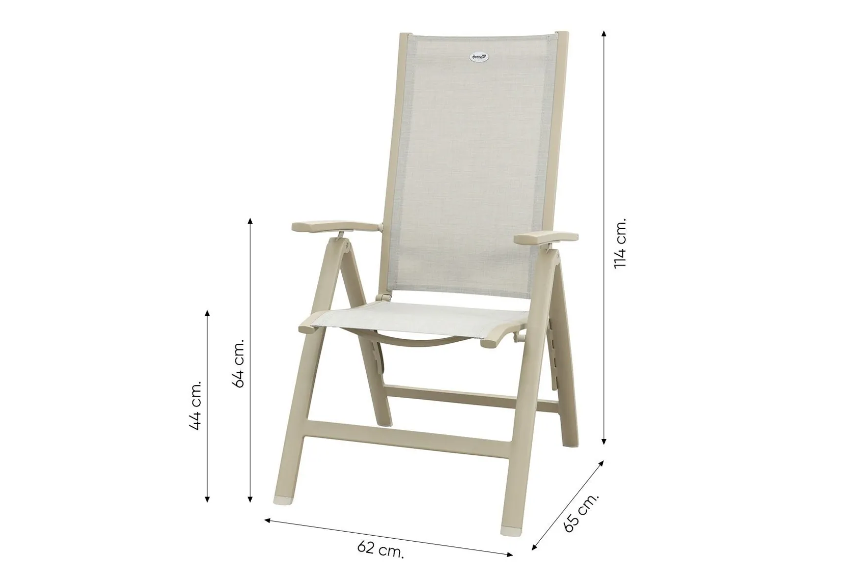 Hartman Roma/Ventaro ovale verstelbare tuinset voor 6 personen 240x115 cm. - Latte