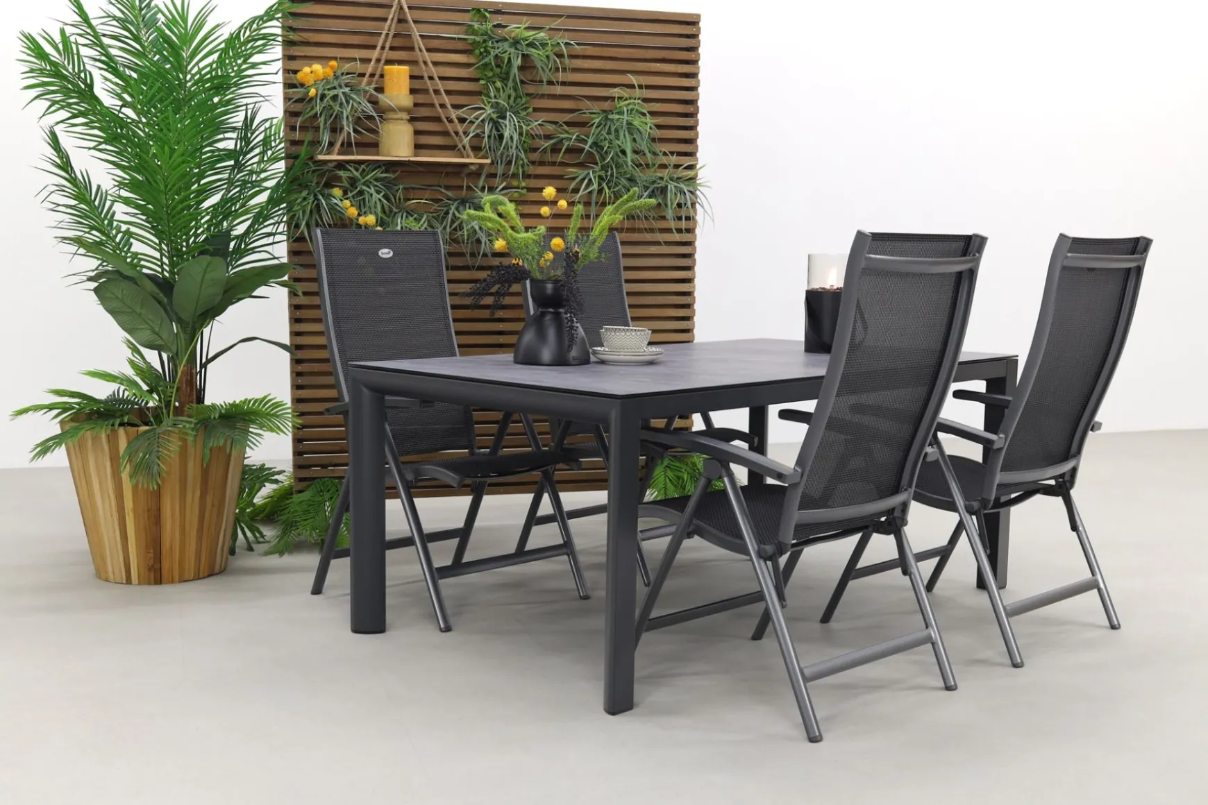 Hartman Salvatore/Baltimor 4-persoons 180x100 cm. verstelbare tuinset