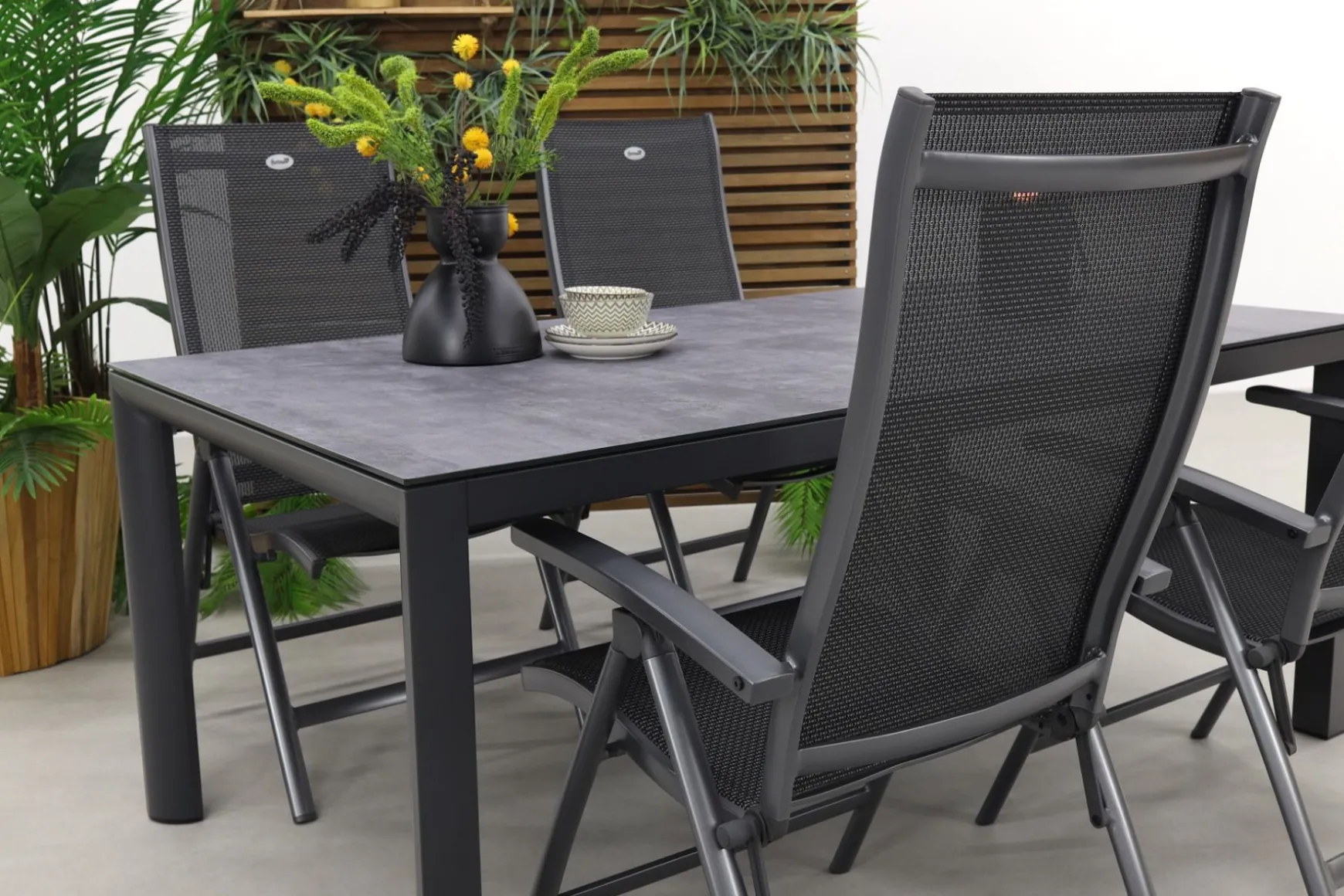 Hartman Salvatore/Baltimor 4-persoons 180x100 cm. verstelbare tuinset