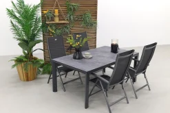 Hartman Salvatore/Baltimor 4-persoons 180x100 cm. verstelbare tuinset