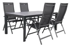 Hartman Salvatore/Baltimor 4-persoons 180x100 cm. verstelbare tuinset