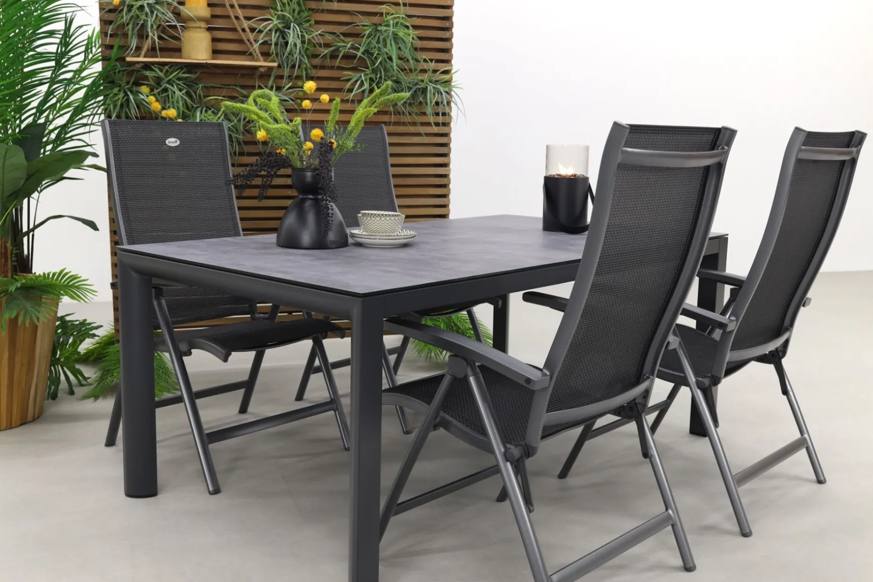 Hartman Salvatore/Baltimor 4-persoons 180x100 cm. verstelbare tuinset