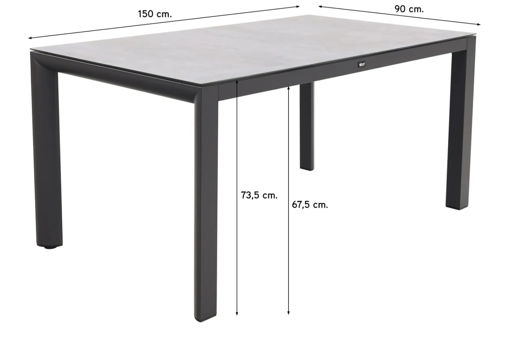 Hartman Salvatore/Baltimor 150x90 cm. verstelbare 4-persoons tuinset