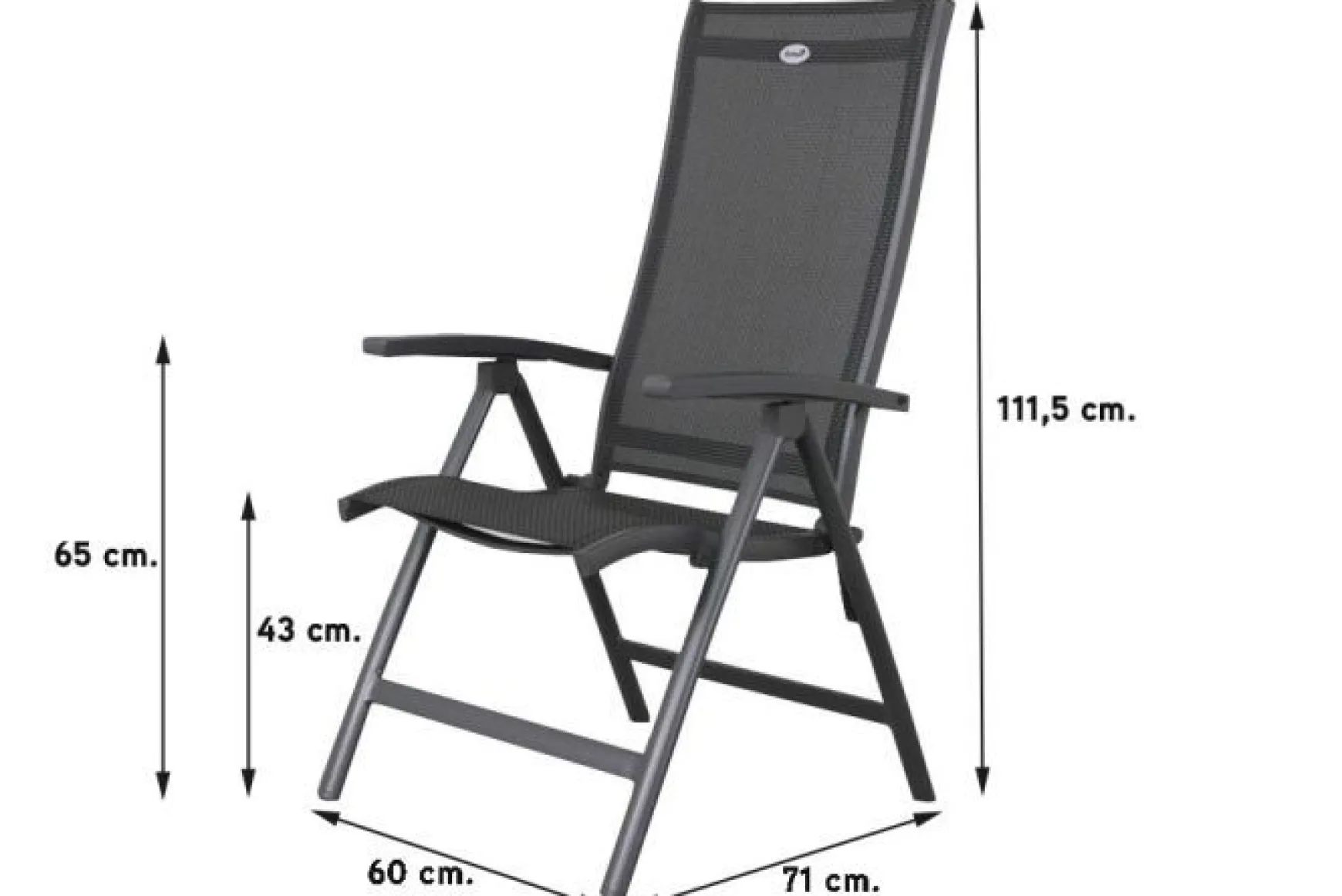 Hartman Salvatore/Dublin verstelbare tuinset - 5-delig - 120 cm.