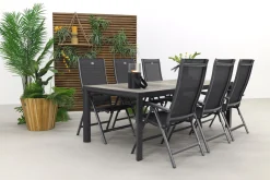Hartman Salvatore/Kings 220x100 cm. verstelbare 6-persoons tuinset