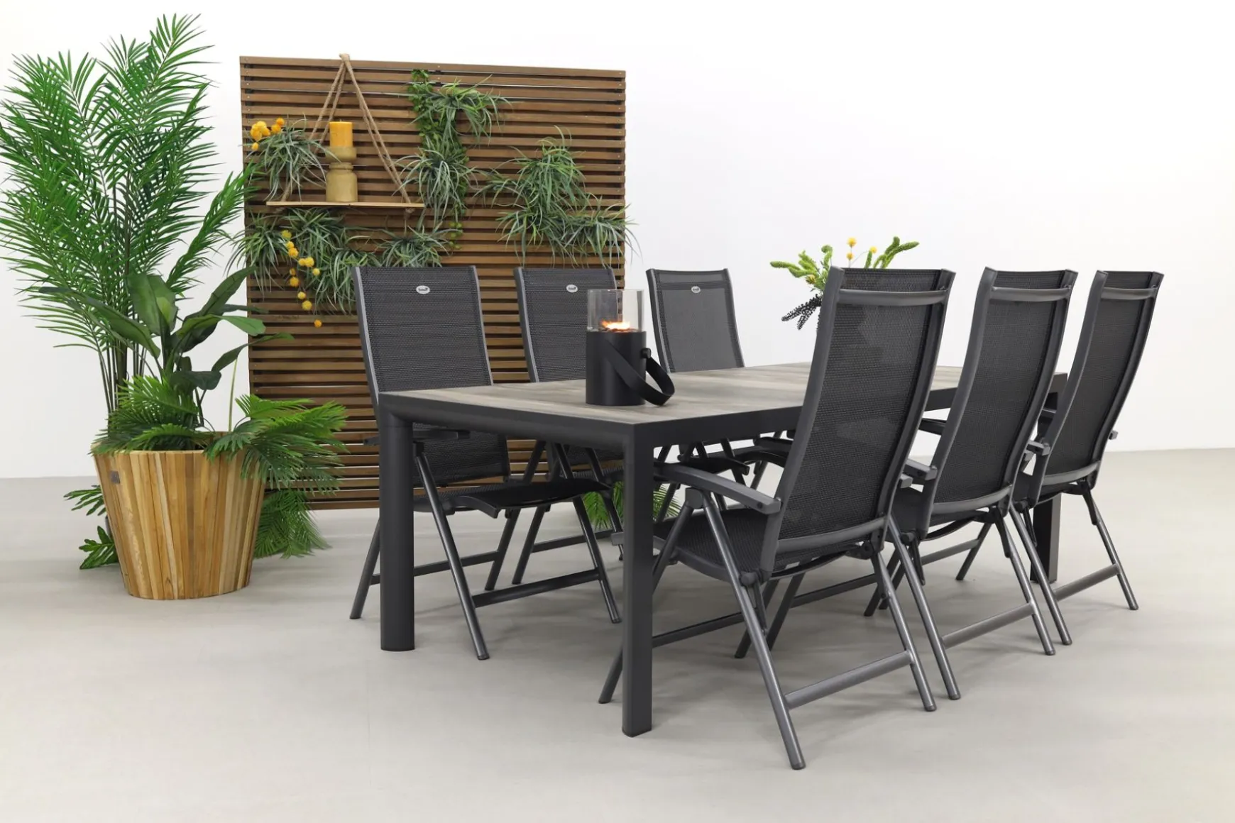 Hartman Salvatore/Kings 220x100 cm. verstelbare 6-persoons tuinset