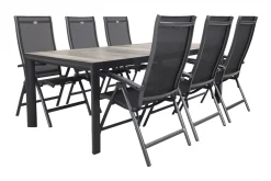Hartman Salvatore/Kings 220x100 cm. verstelbare 6-persoons tuinset