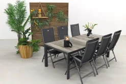 Hartman Salvatore/Kings 220x100 cm. verstelbare 6-persoons tuinset