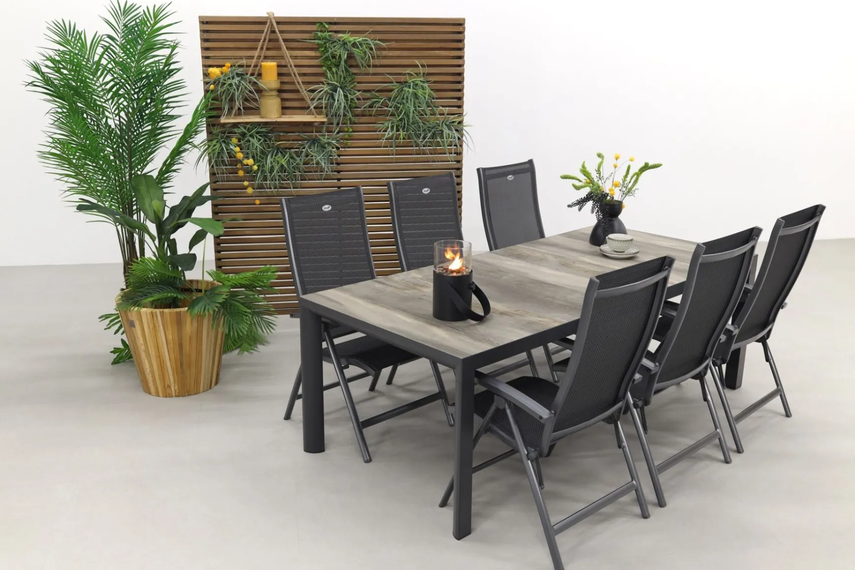 Hartman Salvatore/Kings 220x100 cm. verstelbare 6-persoons tuinset