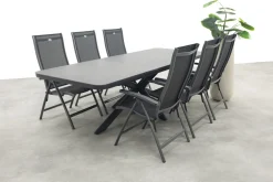 Hartman Salvatore/Montreal verstelbare tuinset - uitschuifbare tuintafel