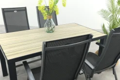 Hartman Salvatore/Nola verstelbare tuinset 160x90 cm. - Antraciet/Houtlook
