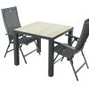Hartman Salvatore/Nola verstelbare tuinset 90x90 cm. - Antraciet/Houtlook