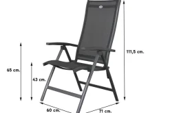Hartman Salvatore/Nola verstelbare tuinset 90x90 cm. - Antraciet/Houtlook
