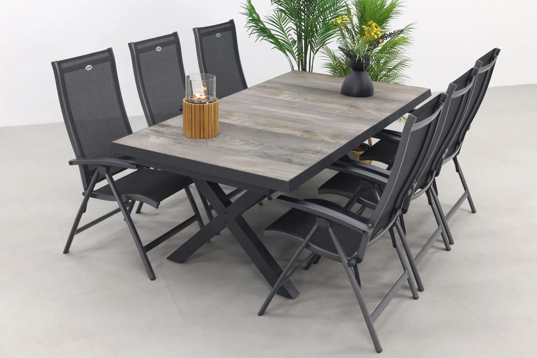 Hartman Salvatore/Ottowa 205-265x100 cm. - 7-delige verstelbare tuinset