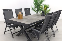 Hartman Salvatore/Ottowa 205-265x100 cm. - 7-delige verstelbare tuinset