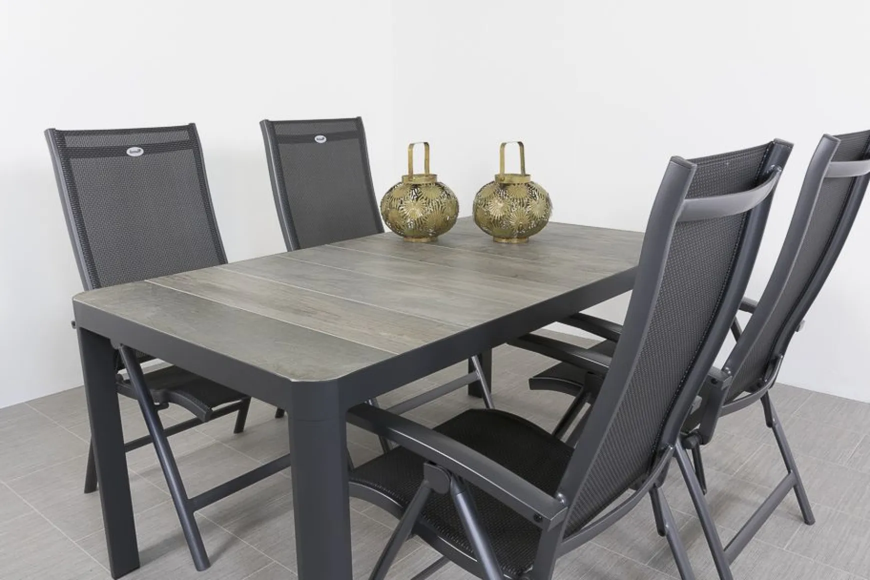 Hartman Salvatore/Queens 160x90 cm. verstelbare 4-persoons tuinset