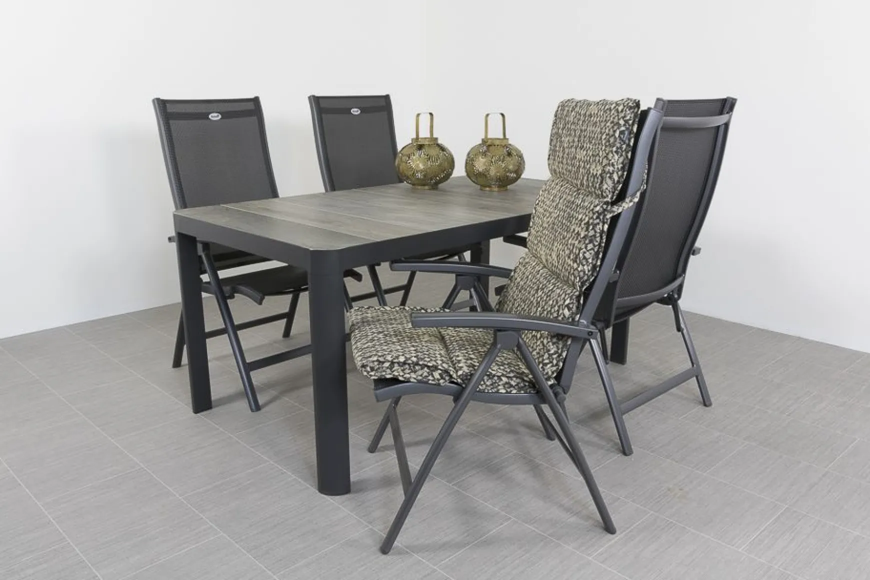 Hartman Salvatore/Queens 160x90 cm. verstelbare 4-persoons tuinset