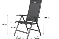Hartman Salvatore/Queens 160x90 cm. verstelbare 4-persoons tuinset