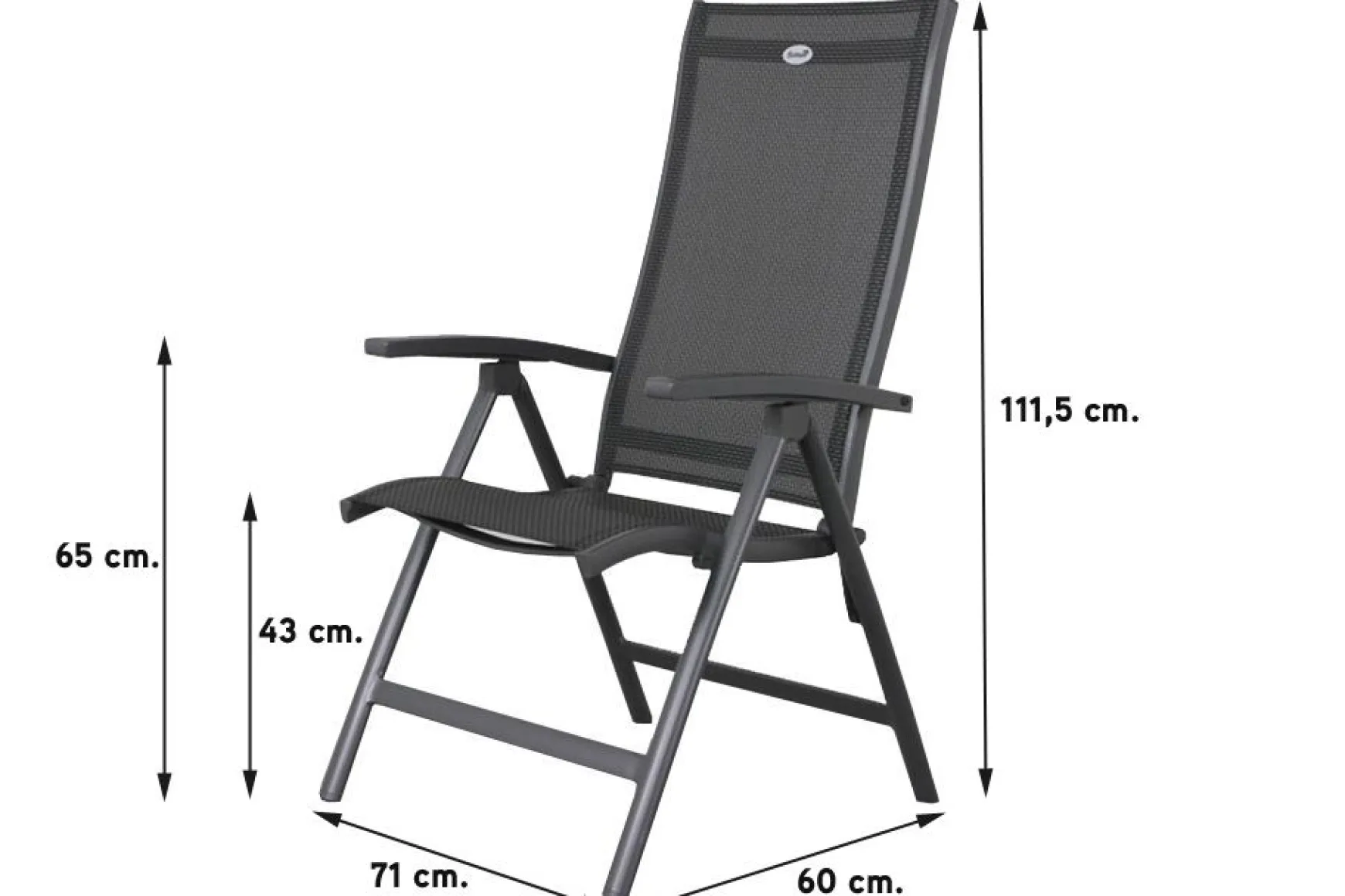 Hartman Salvatore/Queens 160x90 cm. verstelbare 4-persoons tuinset