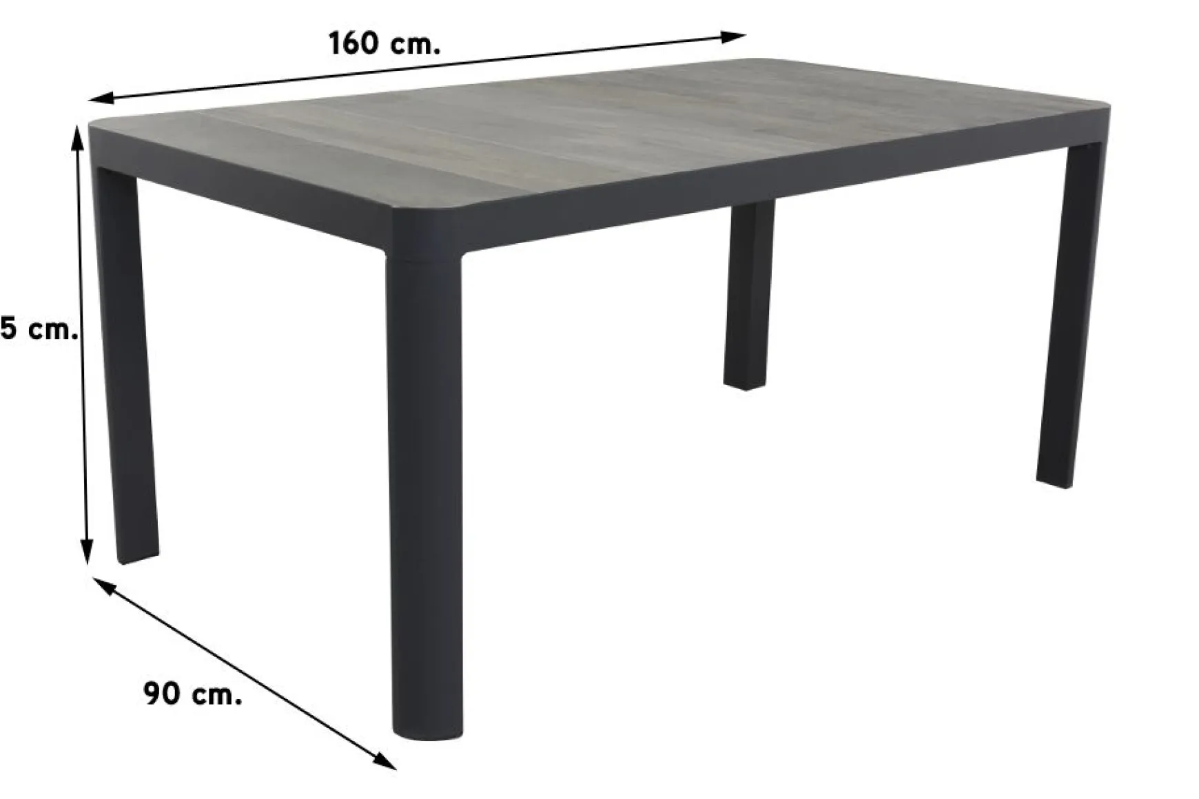 Hartman Salvatore/Queens 160x90 cm. verstelbare 4-persoons tuinset