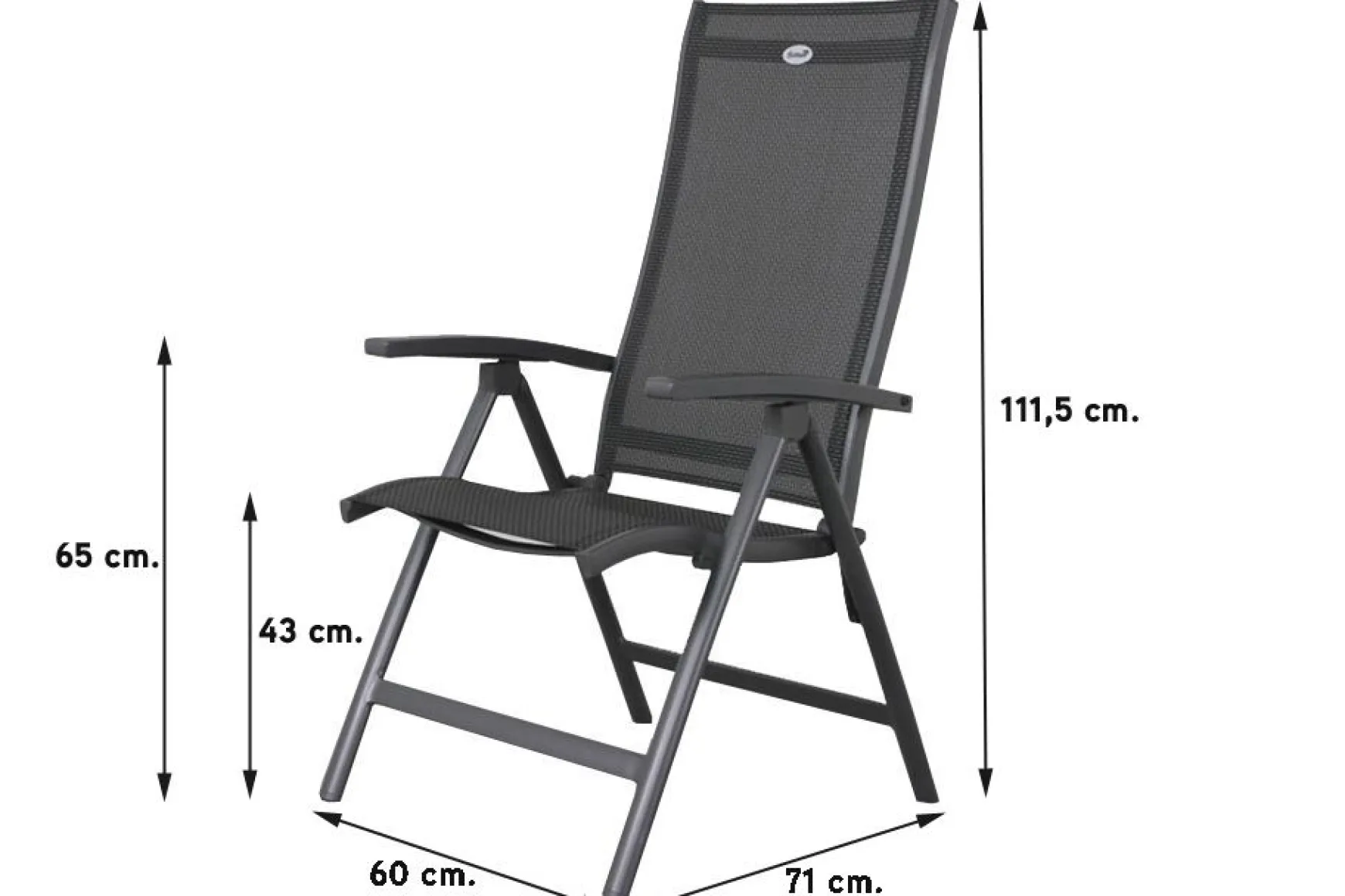 Hartman Salvatore/Queens 220x100 cm. verstelbare 6-persoons tuinset