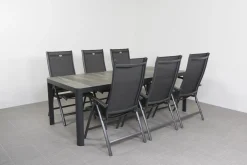 Hartman Salvatore/Queens 220x100 cm. verstelbare 6-persoons tuinset