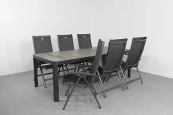 Hartman Salvatore/Queens 220x100 cm. verstelbare 6-persoons tuinset