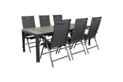 Hartman Salvatore/Queens 220x100 cm. verstelbare 6-persoons tuinset