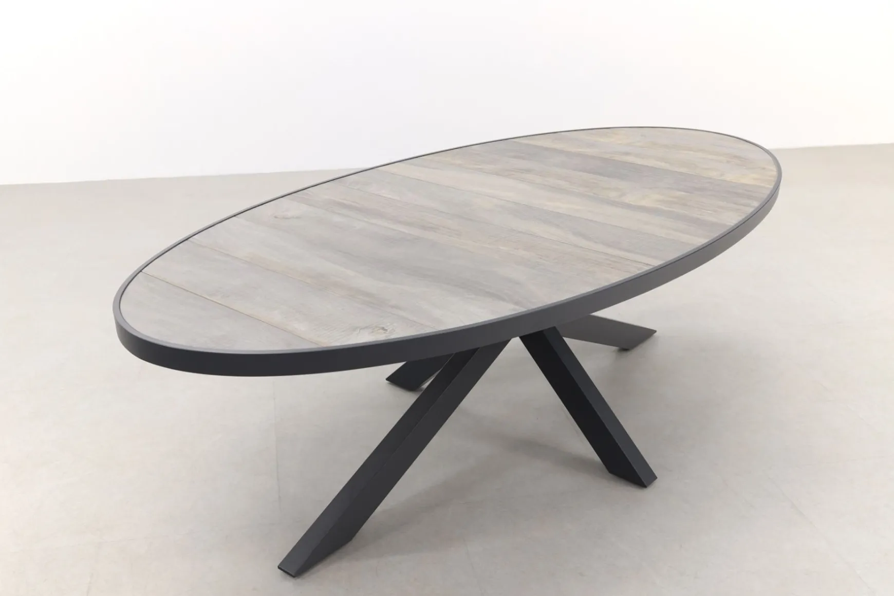 Hartman Salvatore/Silva houtlook 240x115 cm. ovale tuinset - verstelbaar - 7-delig