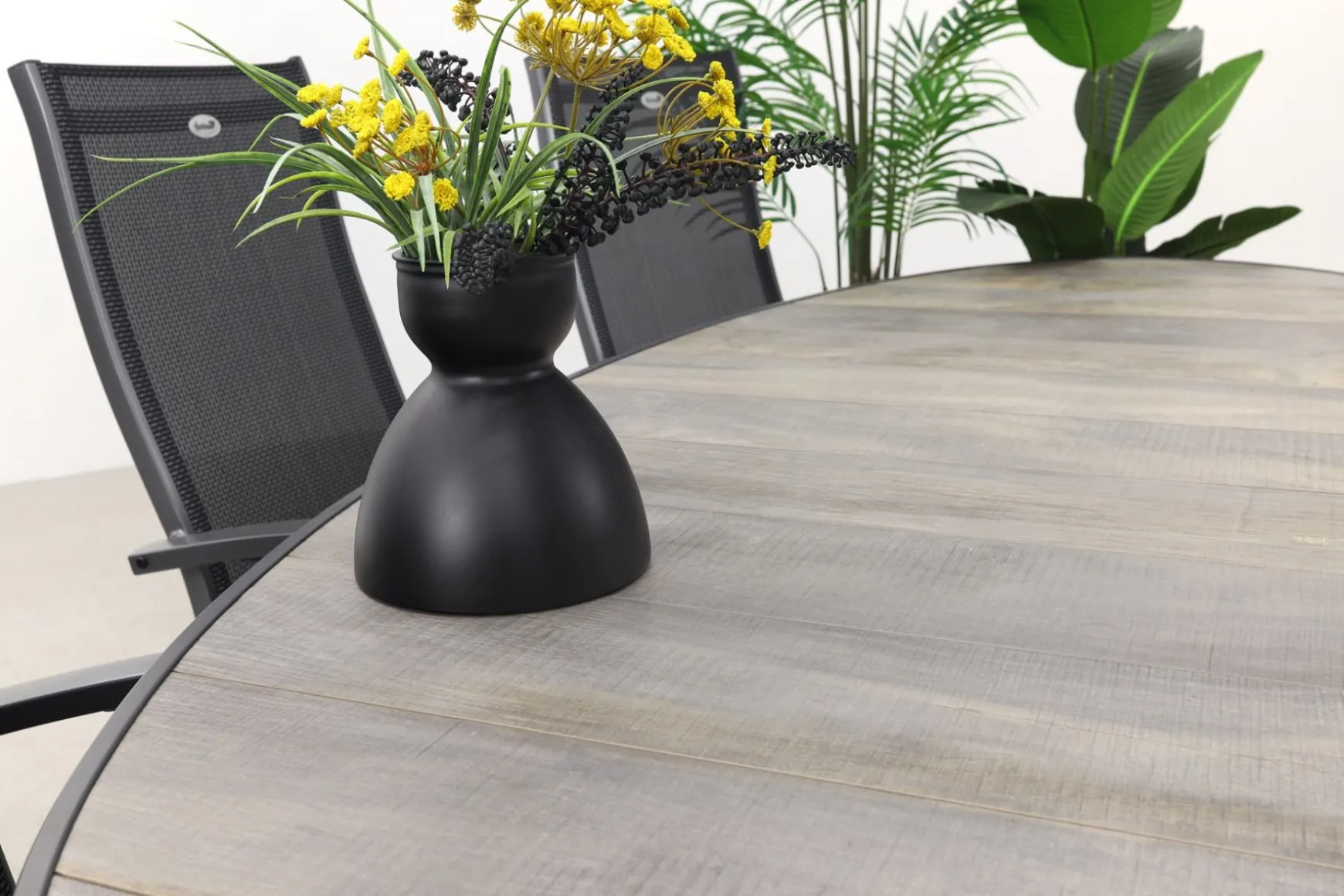 Hartman Salvatore/Silva houtlook 240x115 cm. ovale tuinset - verstelbaar - 7-delig