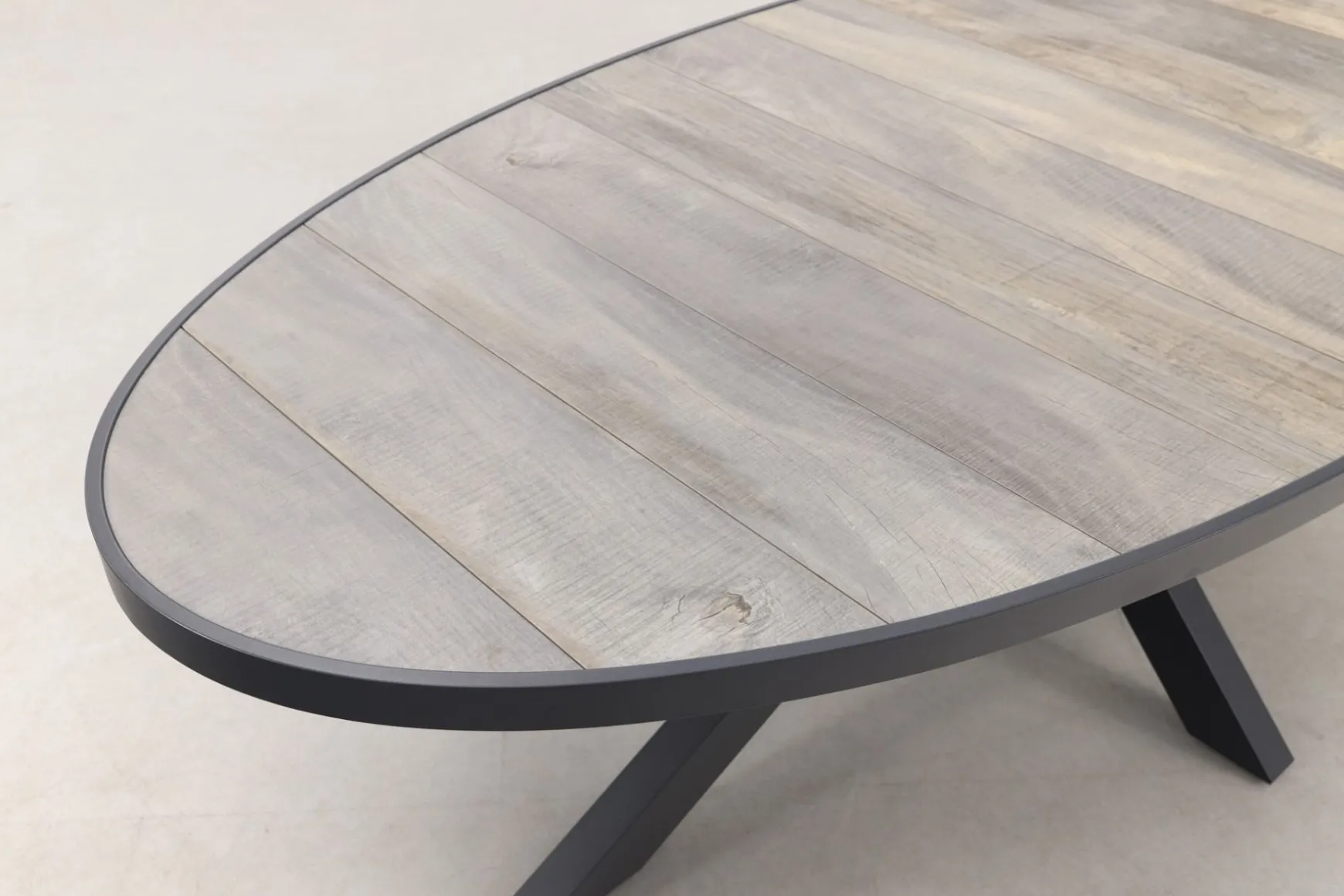 Hartman Salvatore/Silva houtlook 240x115 cm. ovale tuinset - verstelbaar - 7-delig