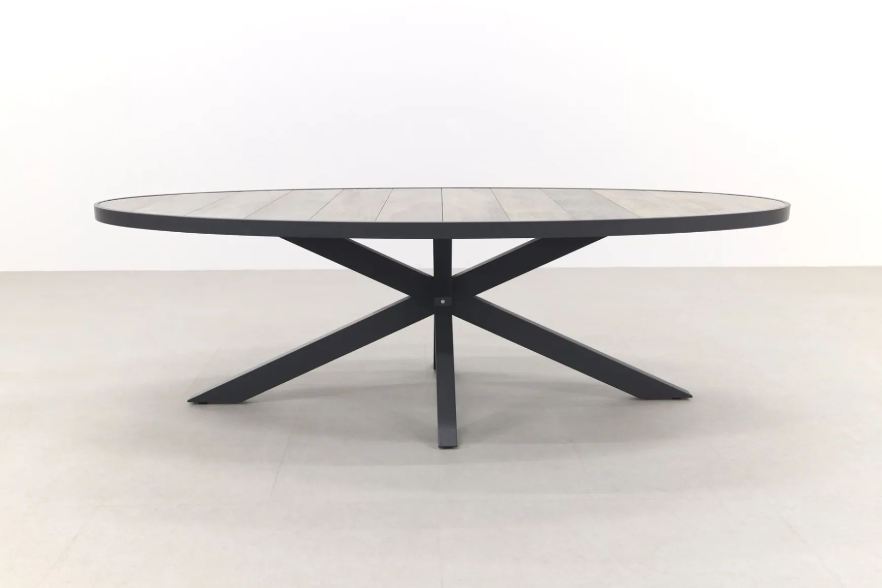 Hartman Salvatore/Silva houtlook 240x115 cm. ovale tuinset - verstelbaar - 7-delig
