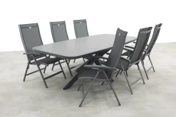 Hartman Salvatore/Soreno Deens ovale verstelbare tuinset 240x110 cm. - Licht grijs