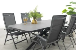 Hartman Salvatore/Soreno Deens ovale verstelbare tuinset 240x110 cm. - Licht grijs