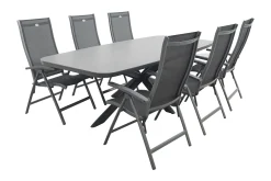 Hartman Salvatore/Soreno Deens ovale verstelbare tuinset 240x110 cm. - Licht grijs
