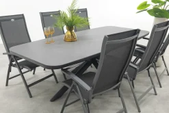 Hartman Salvatore/Soreno Deens ovale verstelbare tuinset 240x110 cm. - Licht grijs