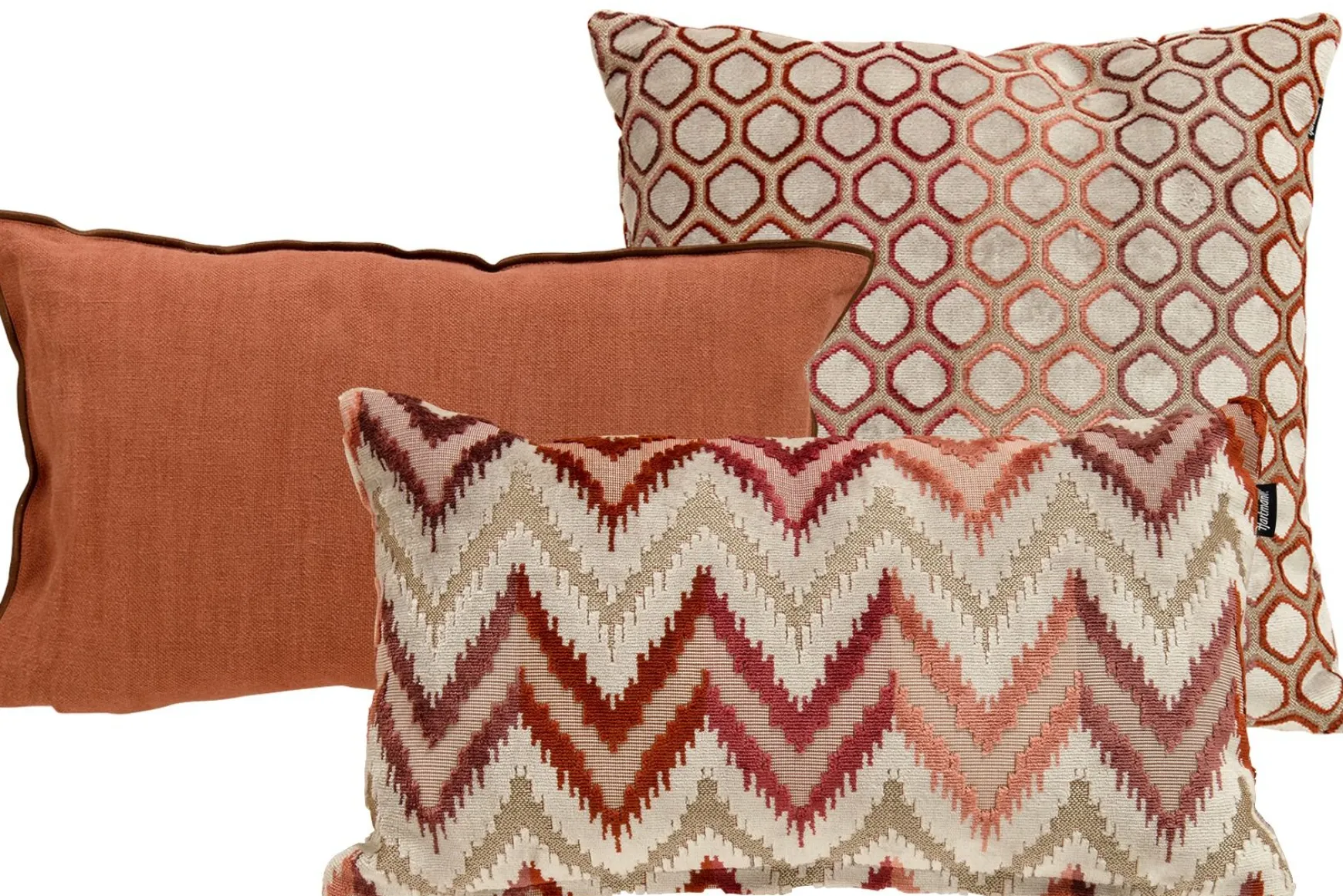 Hartman sierkussenset Lela Pink/Bella Cognac/Mimi Pink - 3 st.