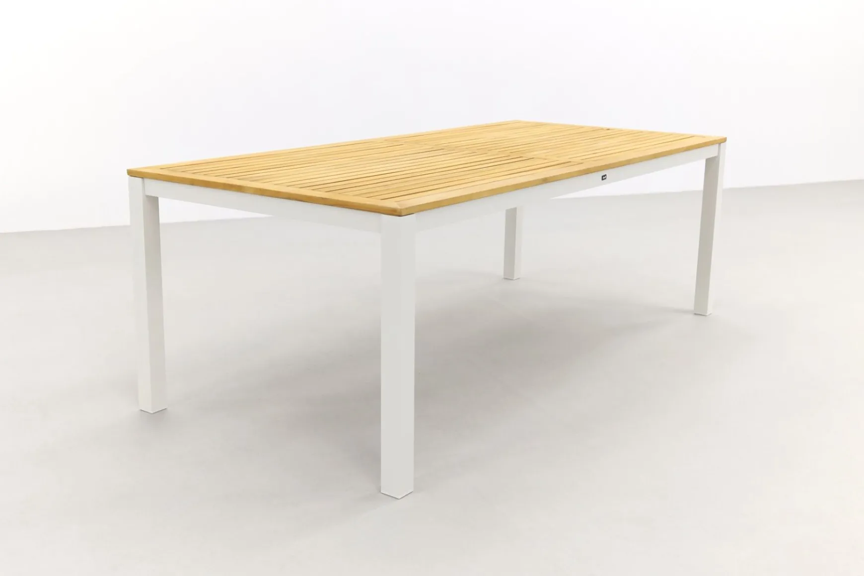 Hartman Sonata tuintafel 220x100 cm. - Teak/Wit (OP=OP)