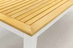 Hartman Sonata tuintafel 220x100 cm. - Teak/Wit (OP=OP)
