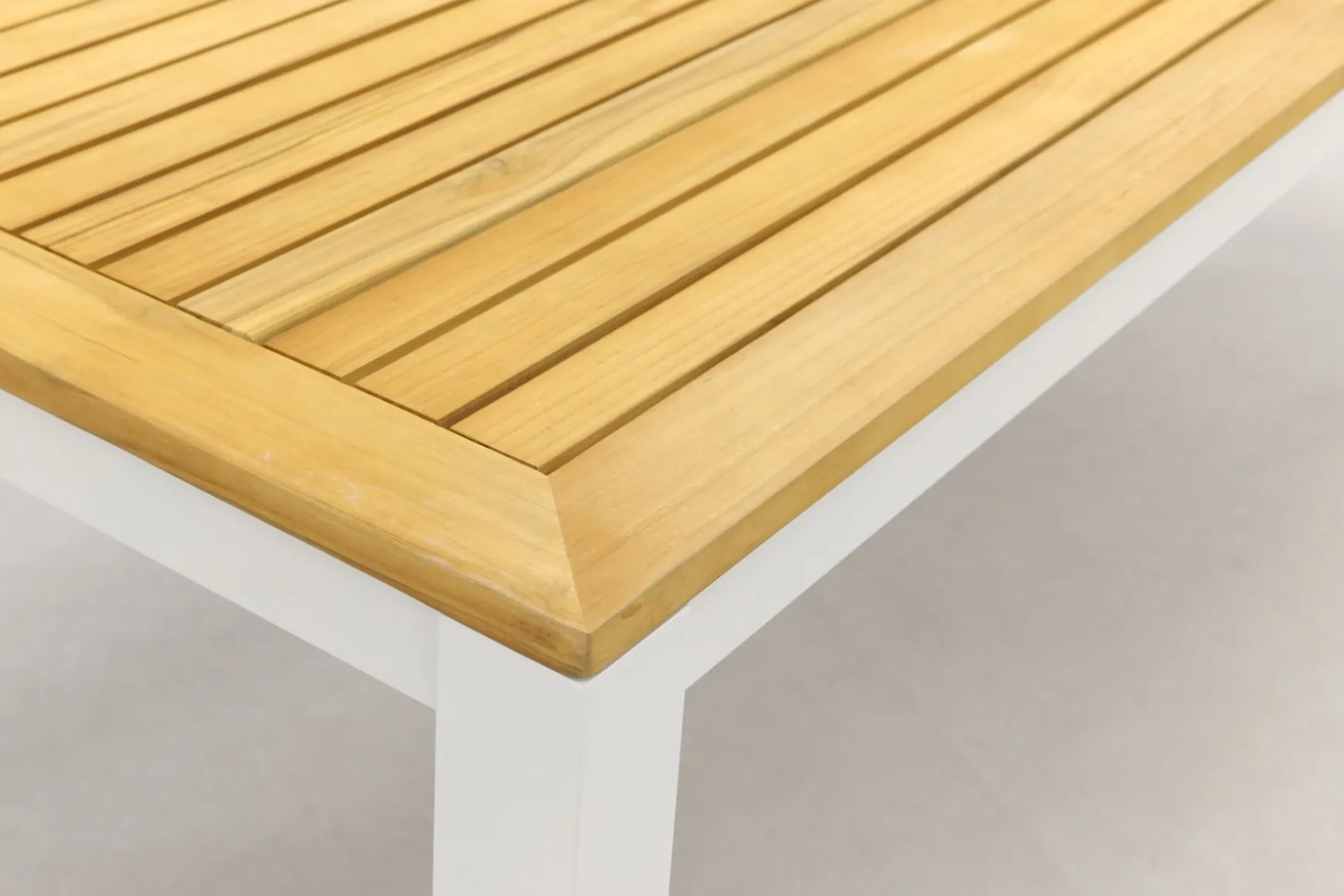 Hartman Sonata tuintafel 220x100 cm. - Teak/Wit (OP=OP)